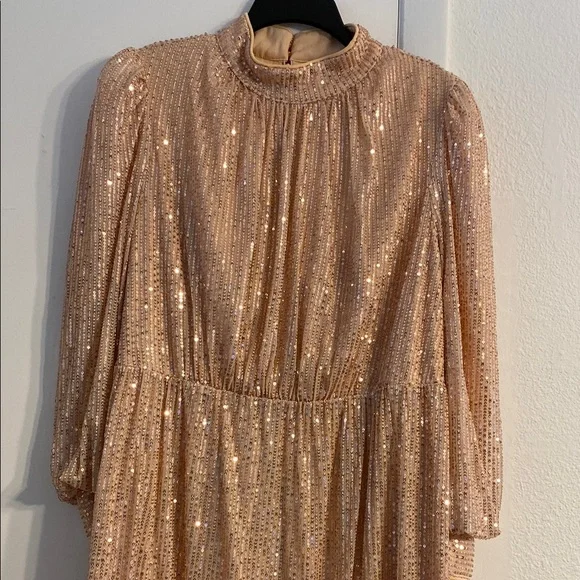 Elegant Gold Sequin Dress - Picture 4 of 8